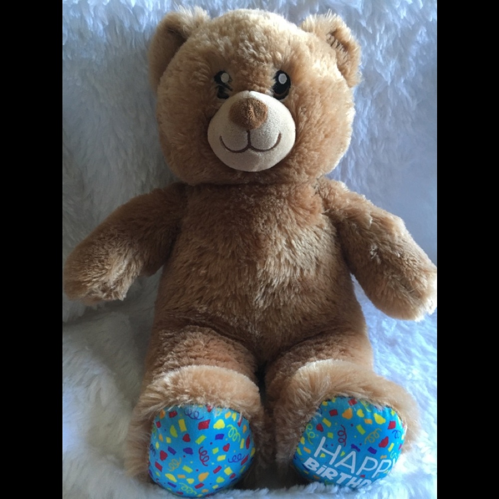 Build a Bear Happy Birthday Bear Brown 15” Stuffed Animal Plush